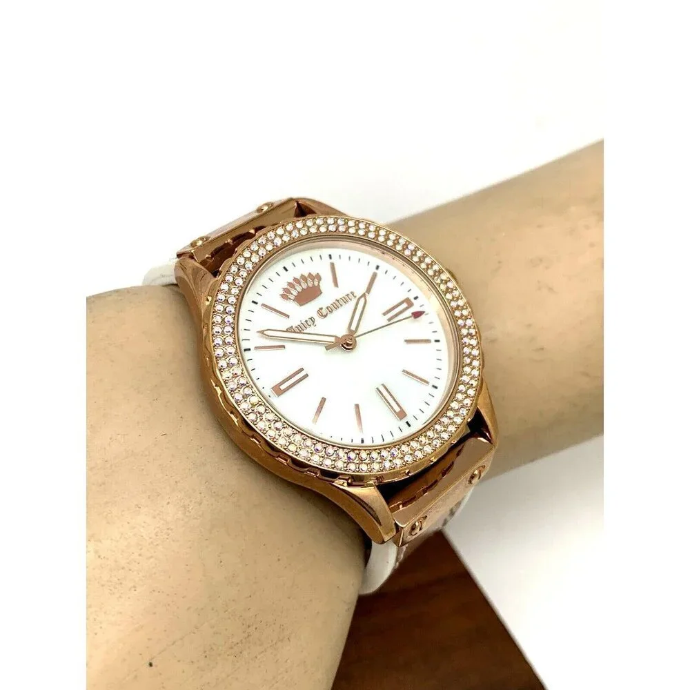 Juicy By Juicy Couture Women's Watch JC/1008 Quartz Rose Gold White Dial…